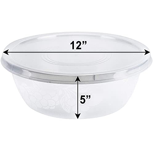 DecorRack Serving Bowl with Lid, Extra Large Bowl for Salad, Snacks