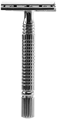 Stainless Steel Double-edge Blade Manual Razor Portable Shaver with Non-slip Handle by Inglorious Fuzz