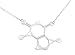 Rosa Vila Caffeine Necklace, Coffee Necklace, Caffeine Molecule Necklace for Coffee Lovers, Science Necklace for Chemistry Lovers, Coffee Gifts for Women, Coffee Lovers Gifts (Silver Tone)