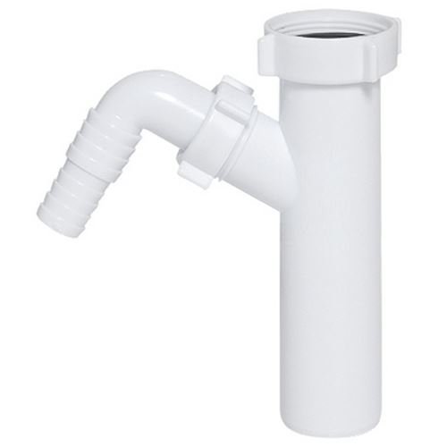 Aniplast Drain Waste Trap Pipe Connector, 1 1/2'' BSP x 40mm, Single Dishwasher Input, White, A116