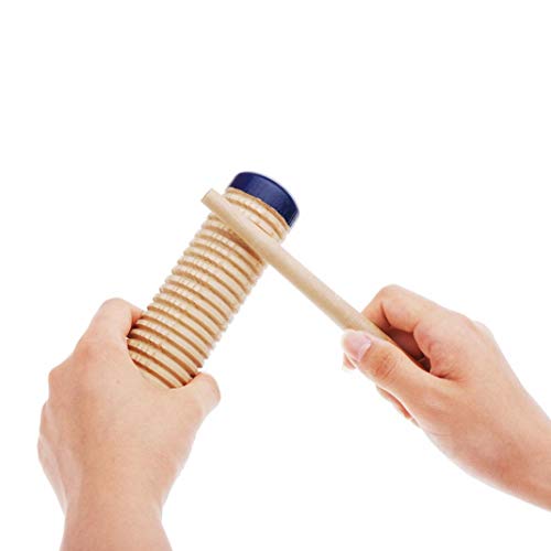 difcuyg5Ozw Wooden Guiro Shaker Cylinder Croak Frog Musical Instrument Education Kids Early Educational Toy