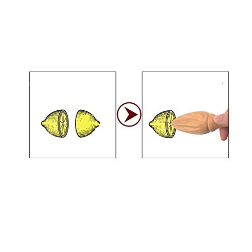 TANG SONG 3PCS Citrus Juicer Olive Wood Run Lemon Reamer, Handmade Wooden Lime Squizer, Citrus Reamer