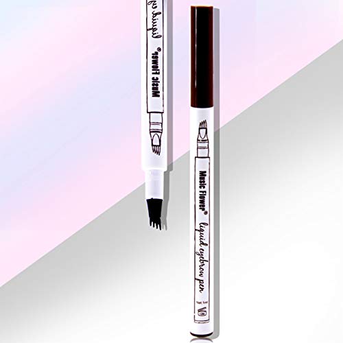 4D Mascara Eyelash Cream and Tattoo Eyebrow Pencil Set, Waterproof Eyebrow Pen with Micro-Fork Tips, Natural Thickening Curling Mascara, Beauty Make up Set Must