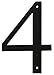 Distinctions 843144 Black Flush-Mount 4-Inch House Number 4