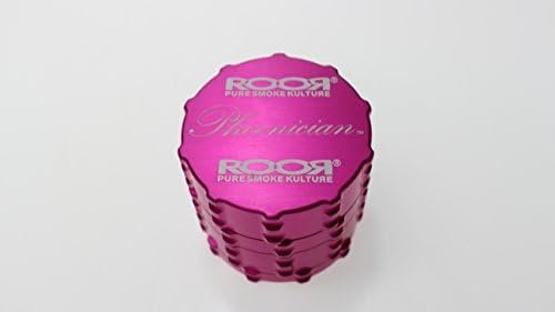 Roor Phoenician 4 Piece 2.5 Pink Grinder + Free I'm Baked Bro Sticker by Roor