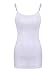 SATINIOR Women Cami Camisole Adjustable Spaghetti Strap Tank Top Basic Layering Long Tanks (XL Size, White)