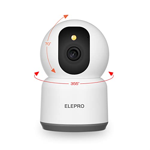 ELEPRO HD 5MP 5G WiFi Pet Camera, Indoor Camera with Color Night  Vision, PTZ Auto Tracking Network C