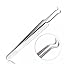 UNKE Stainless Steel Bend Curved Blemish Extractor Tool for Remove Come dones Whitehead Blackhead Acne Pimple Beauty Tools