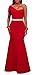 Grace's Secret Women's Sexy One Shoulder Ponti Gown Mermaid Evening Maxi Party Dress