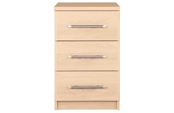 Vancouver 3 Drawer Bedside Chest Maple Effect Amazon Co Uk