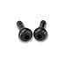 Ansblue Snap-In Short Black Rubber Stem TR413 Tubeless 0.453 inch 11.5 mm Flange Hole for Standard Vehicle Tires - 12pcs Black