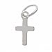 Sterling Silver Charm Tiny Sleek Cross Christian 9.5mm (1)