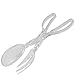 DecorRack 2 Salad Tongs, Clear Acrylic Serving Tongs in -BPA Free- Plastic, Modern Salad Servers in Acrylic, Perfect Kitchen Tongs for Catering, Buffet, Parties and Events (Pack of 2)