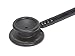 3M Littmann Classic II S.E. Stethoscope, Black Plated Chestpiece and Eartubes, Black Tube, 28 inch, 2218BE