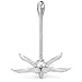 Crown Sporting Goods Galvanized Folding Grapnel Boat Anchors - Choose The Best Weight for Your Watercraft, Up to 17.5 lbs (17.5)