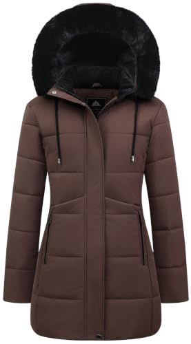 MOERDENG Women's Warm Winter Puffer Coat