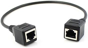 Adapter and cables, 8P8C FTP STP UTP Cat 5e Female to Female Lan Ethernet Network Extension Cable Patch Cord 1FT 0.3M