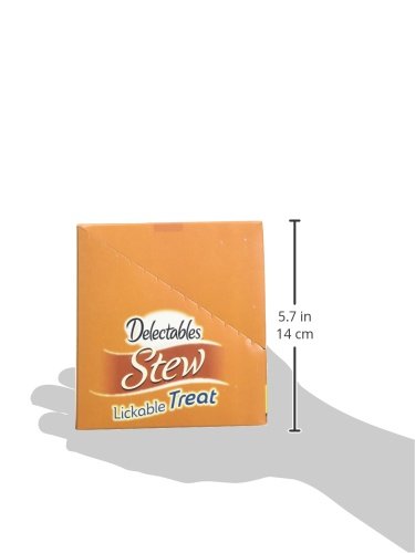 HARTZ DELECTABLES STEW LICKABLE WET CAT TREATS FOR ADULT & SENIOR CATS, TUNA & WHITEFISH, 12 COUNT
