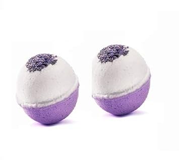 Metherb Lavender Bubble Bath Bomb Moisturizes Skin pack of 2 (180g)