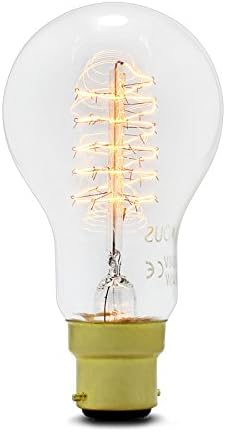 3 X Opus 40w Bc B22 Bayonet Cap Gls Lamps Loop Carbon Filament Light Bulbs Pack Amazon Co Uk Lighting