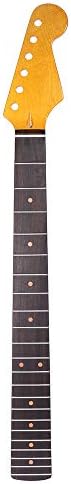 Dingq Exquisite Gloss 22 Frets New Replacement Maple Neck Rosewood Fretboard Fingerboard for Fender ST Strat Electric Guitar - Quarkscm