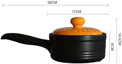 Milk pot ZHAOJING 1L Small Casserole Baby Baby Food Supplement Cooker Boiled Instant Noodles Pot Soup Pot (Color : Orange)