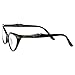 zeroUV Blue Light Blocking Vintage Cat Eye Glasses for Women UV400 Embellished with Rhinestones, 50s Rockabilly Accessories 51mm (Black)