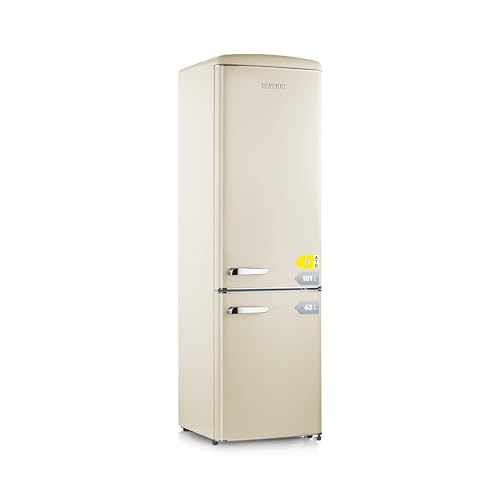 Retro Fridge/Freezer Combination, 244L, Cream