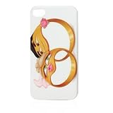 IMD par anillos de dedo Caso DecoraciÂ³n blanca de silicona para el iPhone 4 4G 4S