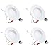 4 Pack 5/6 inch Dimmable LED Downlight, Recessed Retrofit Lighting Fixture, 15W (100W Replacement), 5000K Daylight White, 1360LM, Energy Star & ETL, LED Ceiling Light (5000K(Daylight White), 4 Pack)