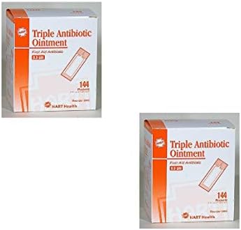 HART Health Triple Antibiotic Ointment, 0.5 gm Packet, 144/box (2 Pack)