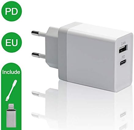 EU Power Delivery PD 30W wall charger，QualComm quick QC 3.0 ，European ， for MacBook，iPhone，iPad，Samsung Galaxy，Moto Z，HTC and More.