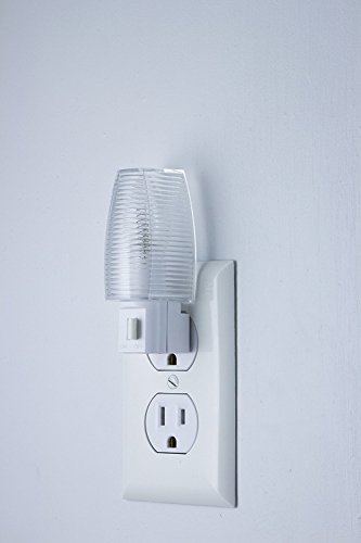 Lights By Night Manual On/Off Incandescent Night Light, Clear Shade (Pack of 2)
