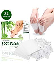 24 Pcs Bamboo Vinegar Foot Patches, Stress Relief & Sleeping Quality Improve Body Relief Foot Pads- 100% Organic Natural Ingredients For Cognitive Relaxation Ay Tsao Foot Patches Body Cleansing