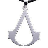 Generic 4 3.5cm Assassin's Creed Alloy Necklace Silver Pendant