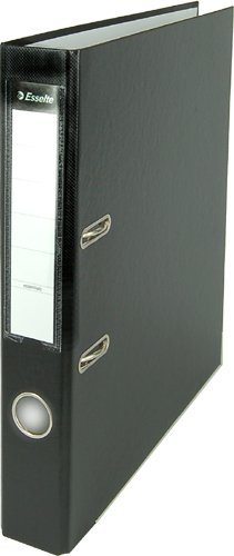 Esselte 624154 – Lever Arch File in PP Plastic Lined, Size A4, Black, Spine Width: 50 mm, Pack of 1, Capacity of 350 A4 Sheets