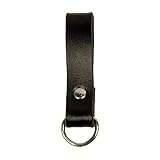 BTS Leather Belt Keeper with D-Ring, Belt Loop Key Holder 48-10050 (Black)