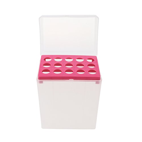 Baoblaze Universal Lab 10ml Pipettor Pipette Tips 15-Position Box Holder Laboratory Supplies -Red - Thumbnail 2
