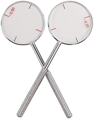 Eulan Cylinder 2pcs Round Optical Cross Cylinder Lens Tool Set Diopters Optical Instruments Diopters Kit (0.25/0.5)
