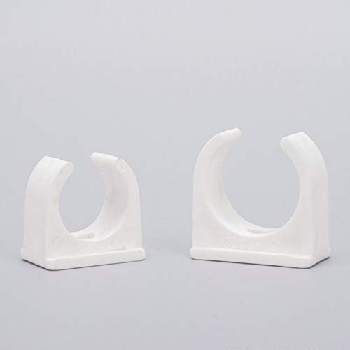 YouU PVC Water Supply Pipe Clamp Clips Fittings 32mm 25mm 20mm Inner Dia (50 pcs)