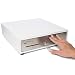 Certus Global Manual Push Open Cash Drawer with Ringing Bell, 4 Bill Slots/5 Coin Trays 13" Inches Wide (Crisp White)