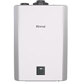 Rinnai RX130iN Condensing Smart Sense Tankless Water Heater | 7.1 GPM, 130k BTU, Smart Sense Supports Natural Gas or Propane, and Indoor/Outdoor, Endless Hot Water, Save Space