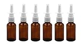 30ml 6PCS /1 Ounce Amber Glass Empty Nasal Sprayers