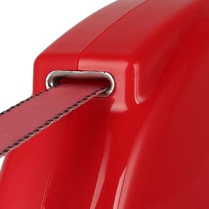 DOGNESS Retractable Dog Leash, the Modern Series, One Button Locking System, Suitable For Kids, No Tangle Waterproof Ribbon Tape, for Small Medium Large Dogs, Red 13 ft