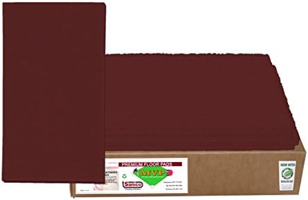 Sanico MVP Home Run 12" x 18" Maroon Prep Stripping Floor Pad Preparation (10 per case) -(1 CASE)