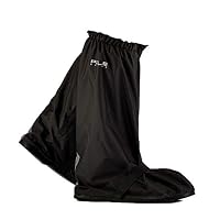 ZJOUJ Rain Boots- Waterproof Thick High Waterproof Rain Boots, Outdoor Travel Hiking Waterproof Rain Boots (Color : Black, Size : L)