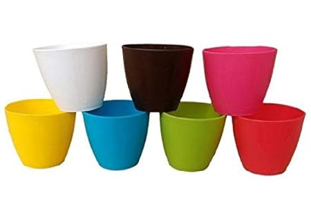 VGreen Big Sky Planter Multi Color (8 Inch x 7 Inch) Set of 4