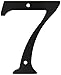 Deltana RN4-7U10B Solid Brass 4-Inch House Number 7 Board