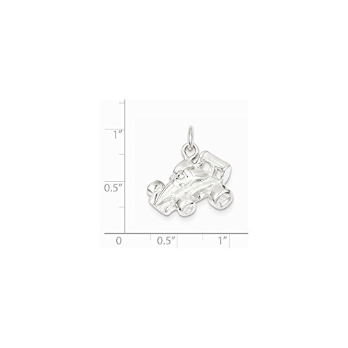 925 Sterling Silver Race Car Charm and Pendant
