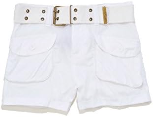 [28270XR-WHITE-3X] Love Collection Plus Size Shorts for Women, Plus Size, Stretch Cotton, Large Front Pockets